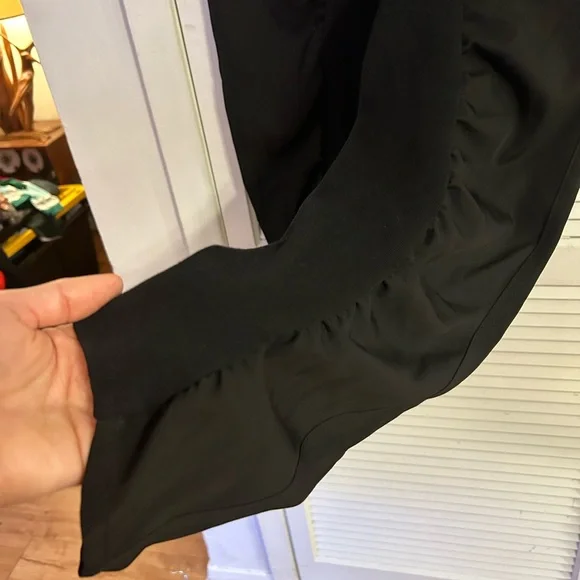 Stella McCartney Tina Ruched Wool and Cotton Pants in Black, Size 40 (US 4-6) - Picture 12 of 15